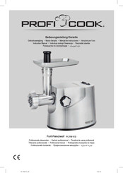 Profi Cook PC-FW 1172 Bedienungsanleitung, Garantie
