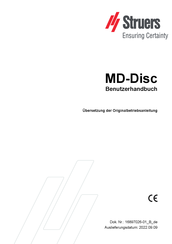 struers MD-Disc Benutzerhandbuch