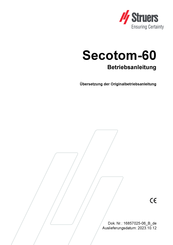 struers Secotom-60 Betriebsanleitung