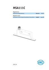 Siko MSA111C Originalmontageanleitung