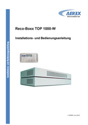 aerex Reco-Boxx TOP 1000-W Installations- Und Bedienungsanleitung