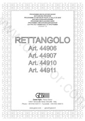 Gessi RETTANGOLO 44910 Bedienungsanleitung
