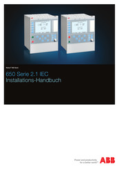 ABB Relion 650 Serie Installations-Handbuch
