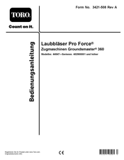 Toro Pro Force Bedienungsanleitung