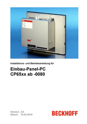 Beckhoff CP65 0080 Serie Installation Und Betriebsanleitung