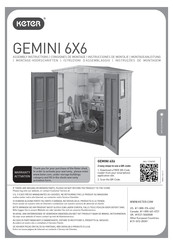Keter GEMINI 6X6 Montageanleitung