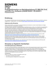 Siemens A5E00105491 Produktinformation