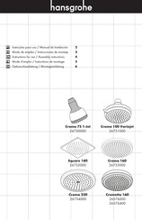 HANSGROHE 26731000 Gebrauchsanleitung, Montageanleitung