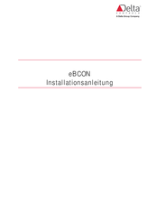 Delta Controls eBCON Installationsanleitung