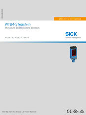 SICK WTB4-3Teach-in Betriebsanleitung