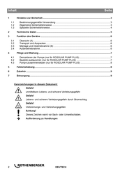 Rothenberger ROSOLAR PUMP Betriebsanleitung