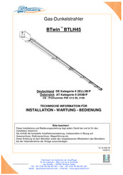 Gaz Industrie BTwin BTLH45 Technische Information Für Montage Und Betrieb