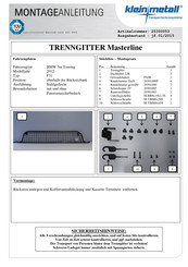 Kleinmetall Masterline Montageanleitung