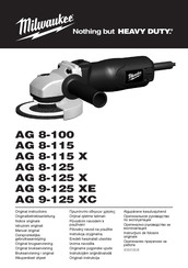 Milwaukee AG 8-115 X Originalbetriebsanleitung