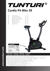 Tunturi Cardio Fit bike E35 Benutzerhandbuch