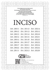 Gessi INCISO 58011 Bedienungsanleitung
