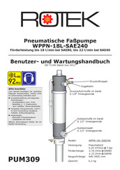 Rotek WPPN-18L-SAE240 Benutzer- Und Wartungshandbuch