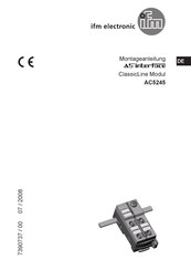 IFM Electronic ClassicLine AC5245 Montageanleitung