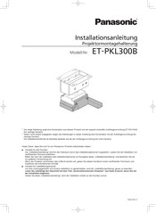 Panasonic ET-PKL300B Installationsanleitung