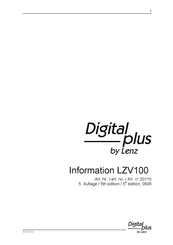 Lenz Digital plus digital LZV100 Information