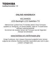 Toshiba 40L3444DG Online-Handbuch