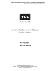 TCL RP470CXE0 Bedienungsanweisungen