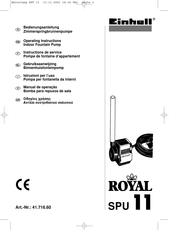 Einhell Royal SPU 11 Bedienungsanleitung