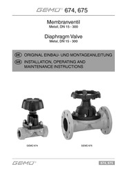 Gemü 675 Original Einbau- Und Montageanleitung