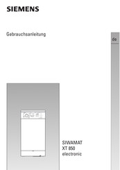 Siemens SIWAMAT XT 850 electronic Gebrauchsanleitung