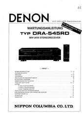 Denon DRA-545RD Wartungsanleitung
