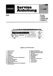 Grundig T 5000 GB Serviceanleitung
