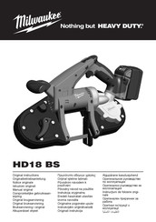 Milwaukee HD18 BS-402C Originalbetriebsanleitung