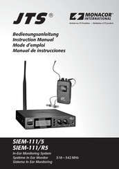 JTS monacor SIEM-111/R5 Bedienungsanleitung