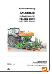 Amazone AD-P 3000 Special Betriebsanleitung