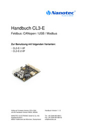Nanotec CL3-E-1-0F Handbuch