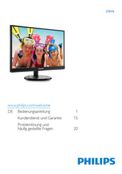 Philips 236V6QHAB/73 Bedienungsanleitung