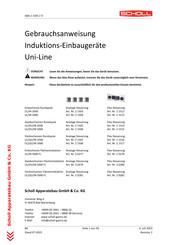 Scholl Uni-Line UL/DU/IN 5000 Gebrauchsanweisung