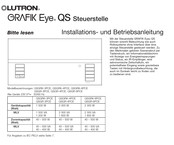 Lutron GRAFIK Eye QS Serie Installation Und Betriebsanleitung