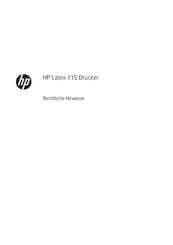 HP Latex 115 Rechtliche Hinweise