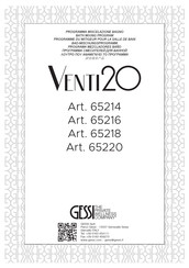 Gessi Venti20 65218 Bedienungsanleitung