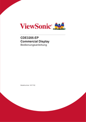 ViewSonic CDE3205-EP Bedienungsanleitung