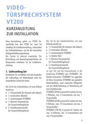 indexa VT200 Kurzanleitung Zur Installation