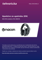 Nacon RIG 800 Serie Bedienungsanleitung