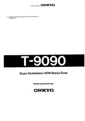 Onkyo T-9090 Bedienungsanleitung