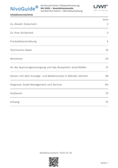 Uwt NivoGuide NG 8200 Betriebsanleitung