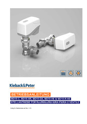 Kieback&Peter MD15-HE Betriebsanleitung