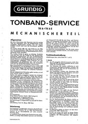 Grundig TK 6 Service Manual