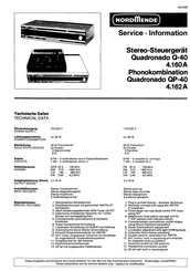 Nordmende Quadronado QP-40 4.162A Serviceinformation