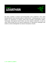 Razer Leviathan Bedienungsanleitung