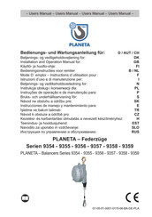 Planeta 9356 Serie Bedienungs- Und Wartungsanleitung